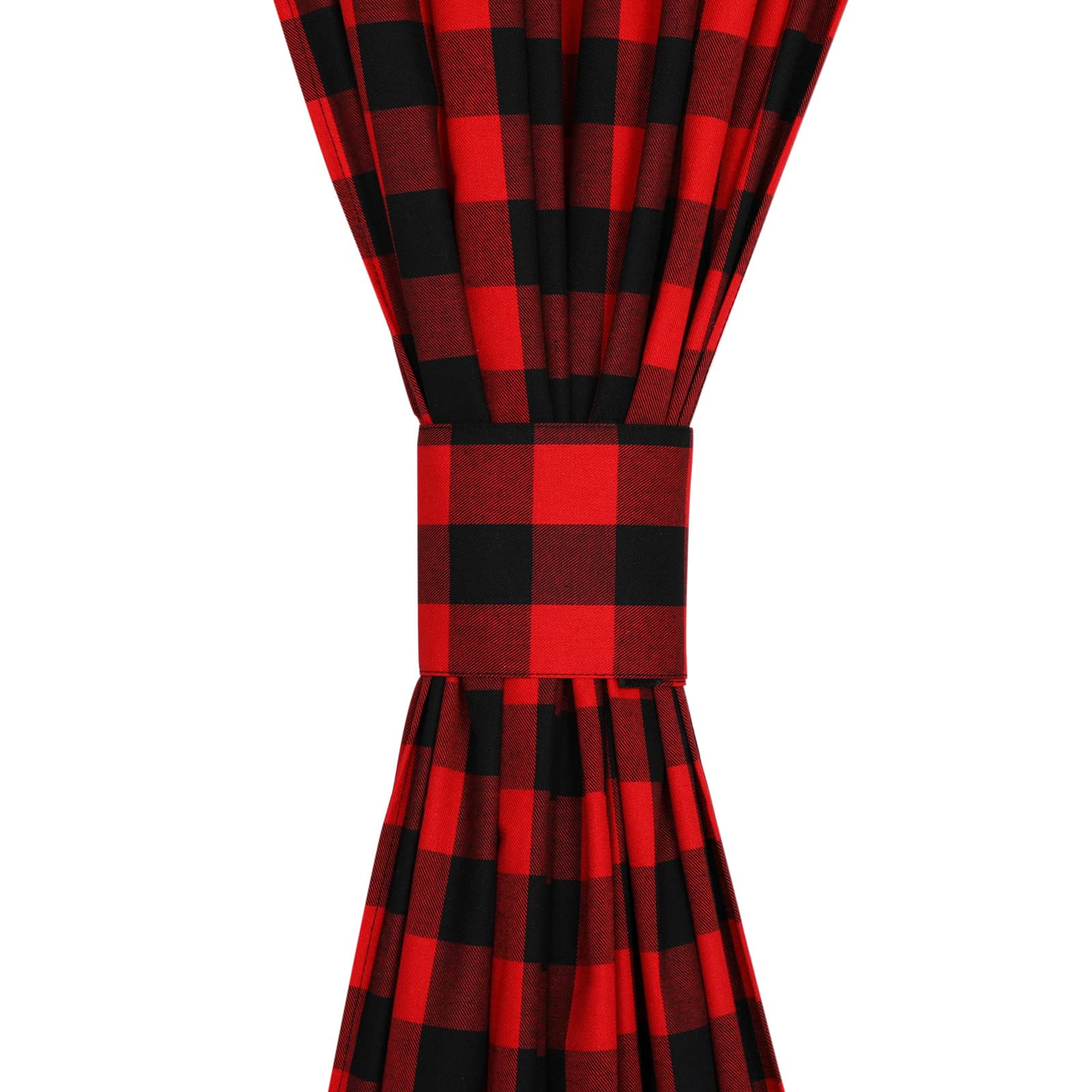 Buffalo Check Französische Türvorhänge – 2-tlg. Set Mit Stangentasche & Raffhaltern (64x102 Cm)