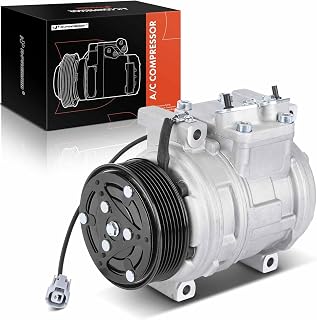A-Premium A/C AC Compressor with Clutch Compatible with 2002 2003 2004 2005 2006 Honda CR-V CRV 2.4L - [fit for Style 10PA15C, Not fit for HS110R], Scroll Replacement