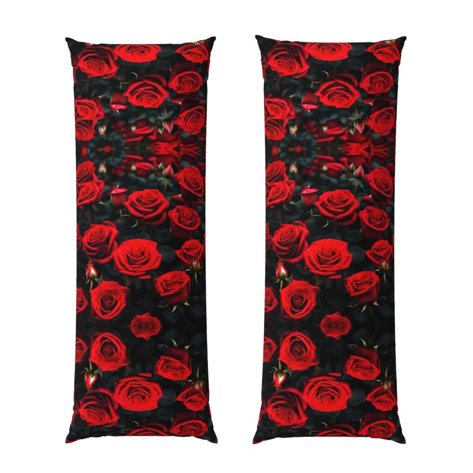 Housse de coussin de corps rose rouge pour soulager le dos et bien dormir