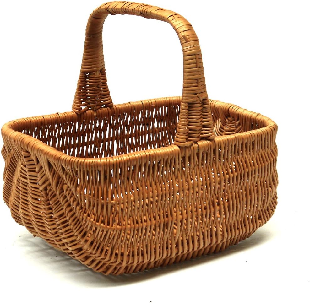 Prestige Wicker Willow Basket with Handle, Natural, 30 x 21 x 13 cm