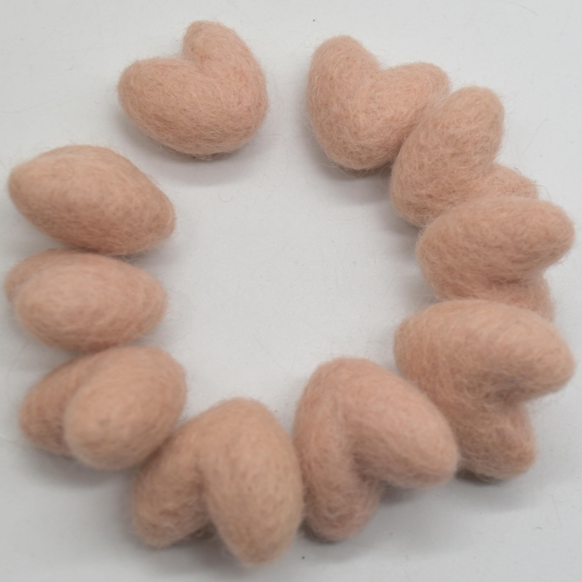 Od Craft Supplies Peach Blossom Pink 100% Wool Felt Hearts - 3Cm - 10 Felt Hearts