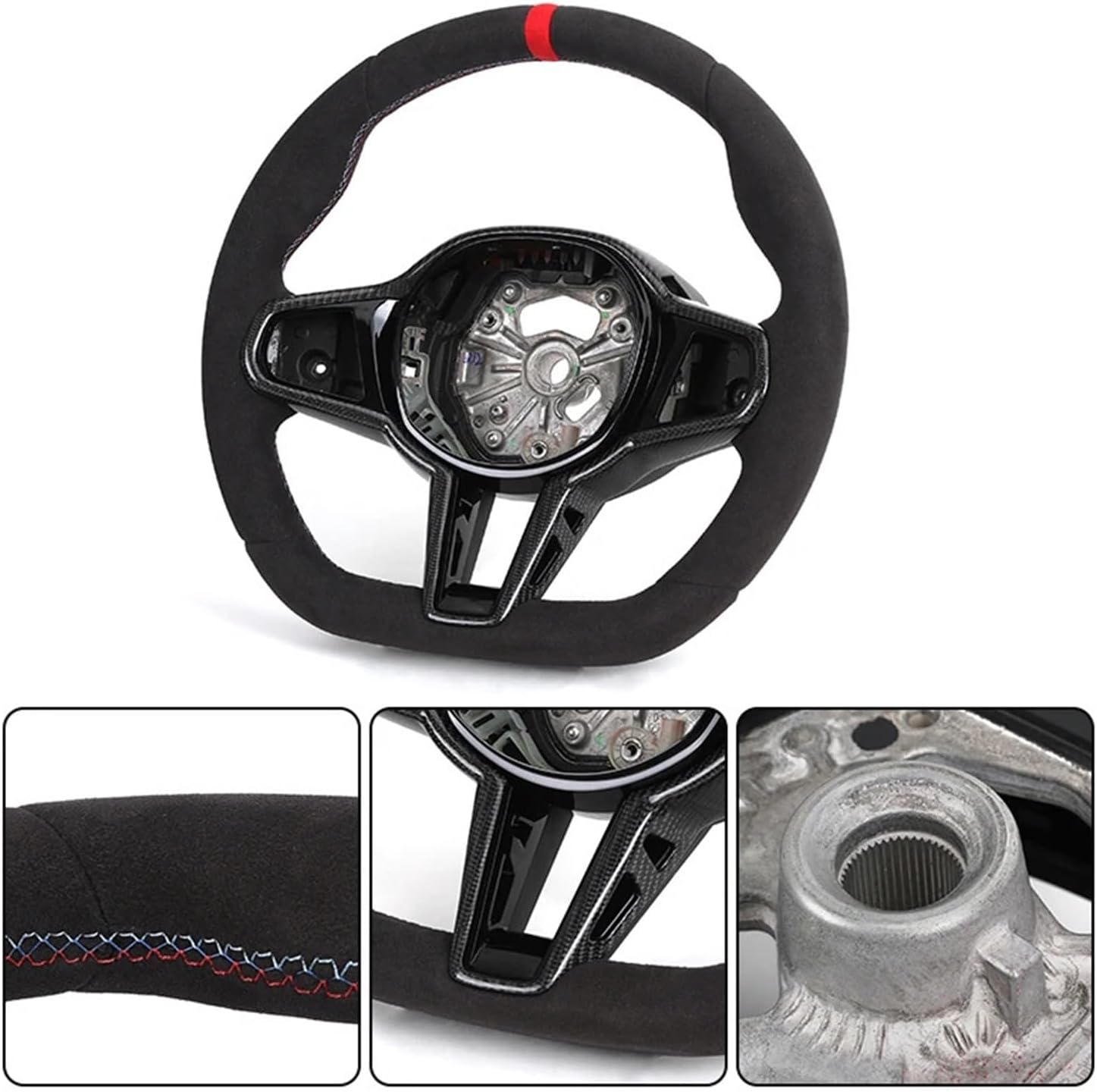 LOKLNEYK Alcantara D-Shape Steering Wheel for BMW G20/G80/G82/G87 4