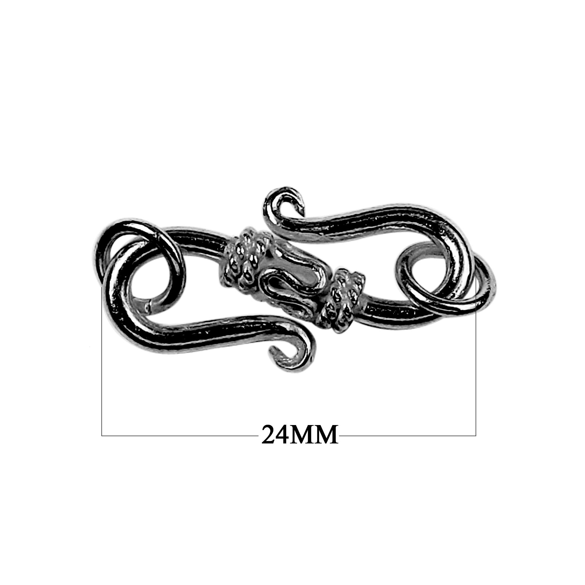 Black Rhodium Overlay ''S'' Hook CR-112