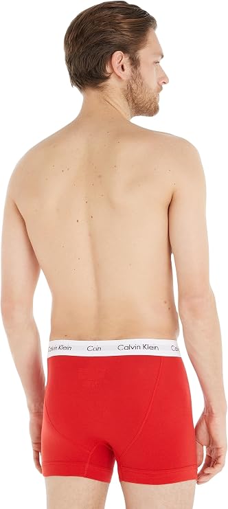 Calvin Klein Men’s 3 Pack Trunks with Logo Waistband