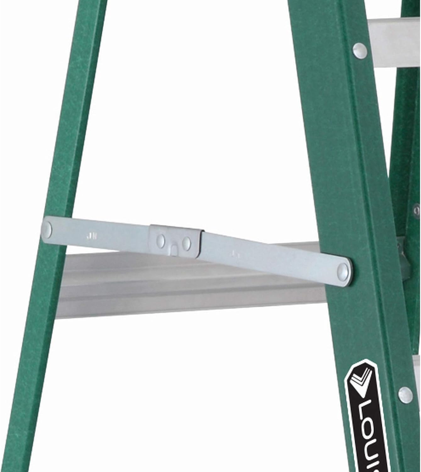 Louisville Ladder FS4006 Fiberglass Standard Step Ladder, 6 Feet, Green - Stepladders - 