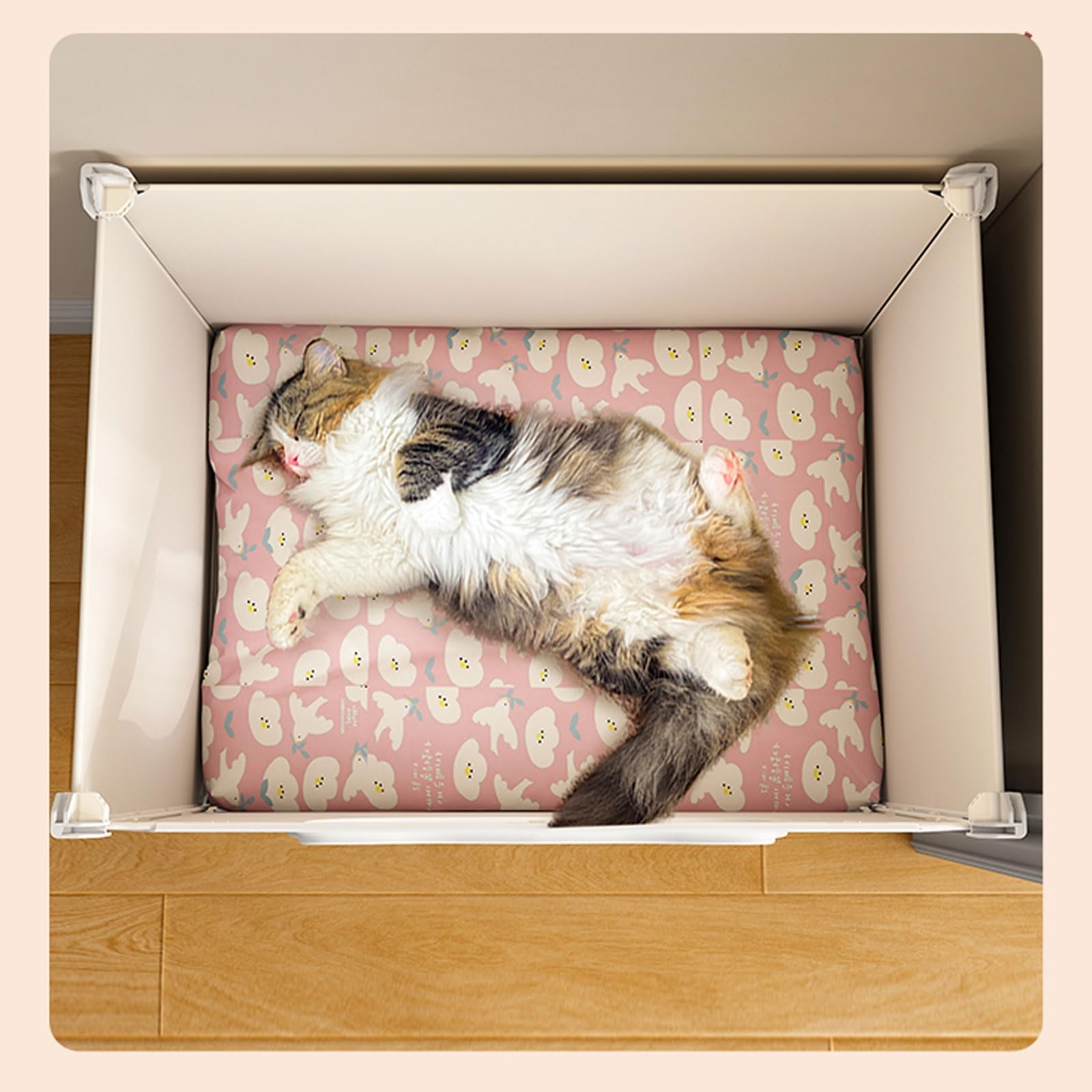 猫小屋四季共通夏涼窩猫ベッド家別荘閉鎖式犬小屋ペット用品の解体洗濯PCb