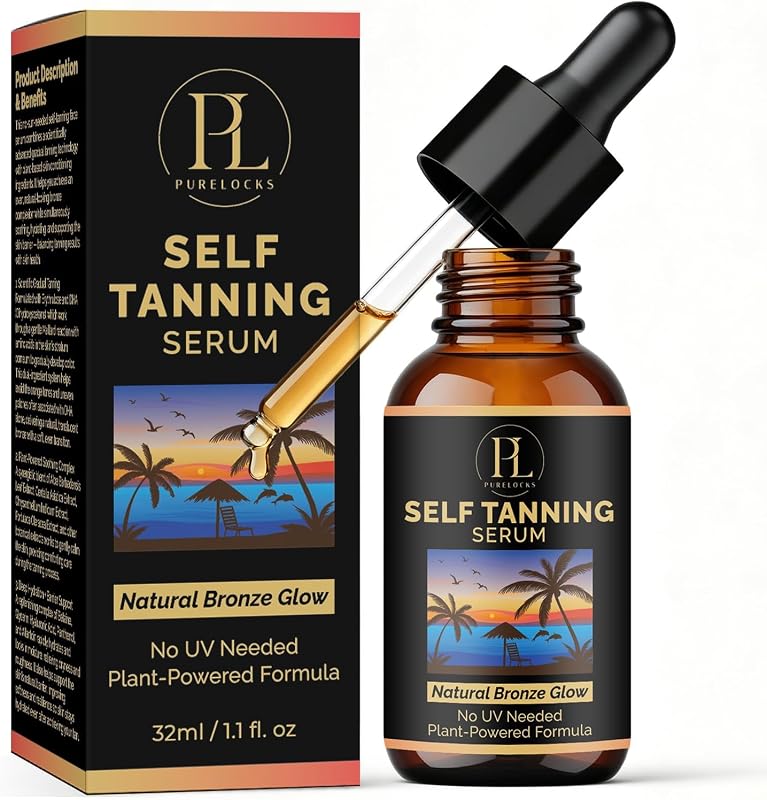 Self Tanning Drops for Face and Body, Customizable Bronzing Drops to Add to Moisturizer or Lotion, Hydrating Sunless Fake Tan with Hyaluronic Acid and Aloe. 1.10 Fl Oz