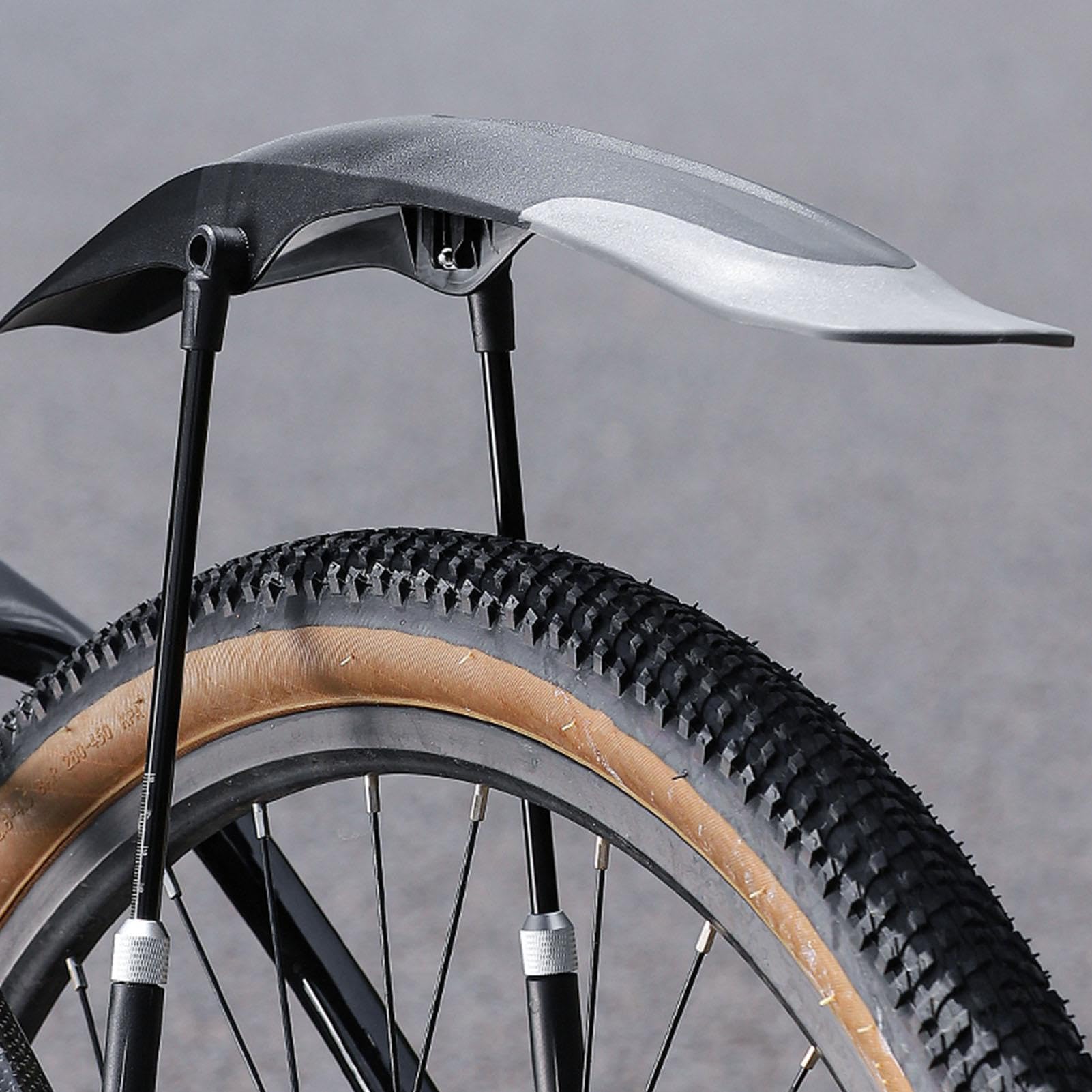 Set Parafanghi Per Bici Anteriore E Posteriore – Paraspruzzi Allargato In ABS, Antifango Universale Per Mountain Bike E Bici Da Strada, Colore Nero