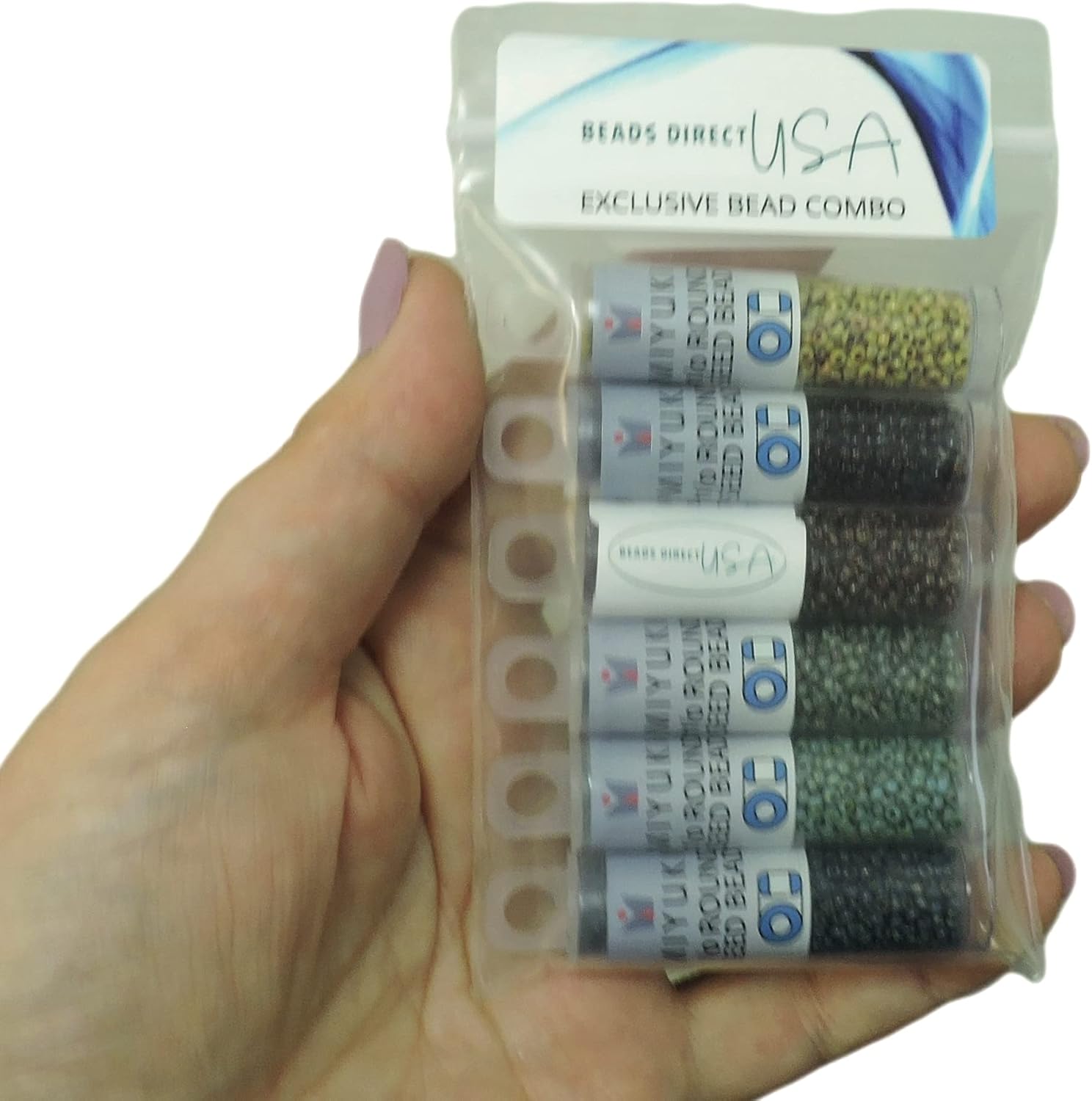 Picasso 6 Color Set 51GM Miyuki Round Rocaille Seed Beads Size 11/0, Each in 2", 8.5 Gram Tube