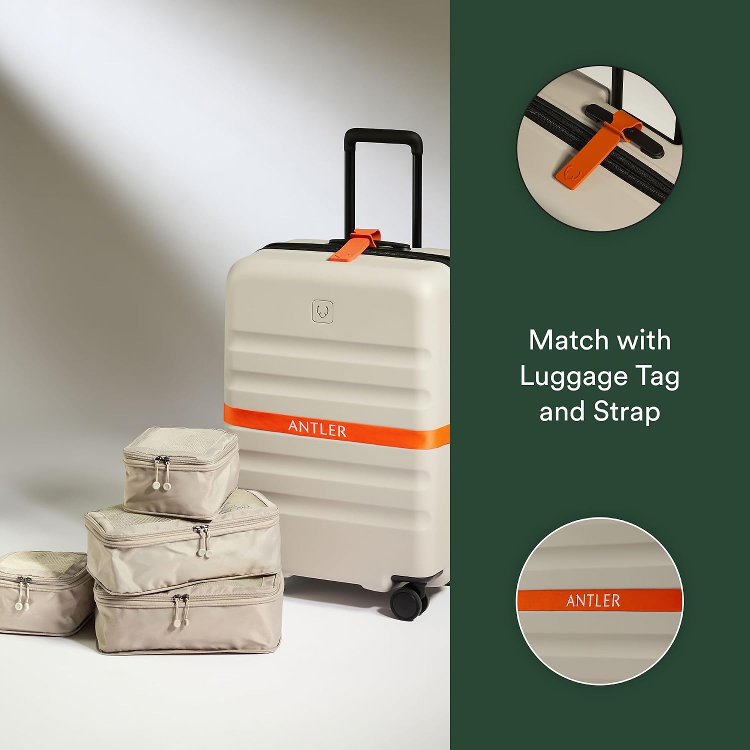 Antler Compression Packing Cubes for Travel, Set of 4, Taupe
