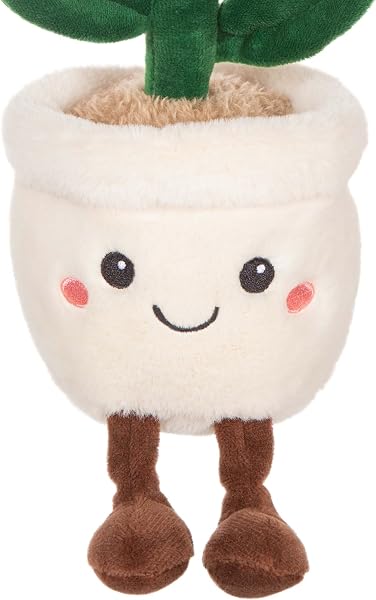 Gipsy Toys – Mimi Flowers - Peluche Fleur - Tulipe Rose avec Pot Crème - 24 cm - Idée Cadeau Enfant et Adulte - Peluche Kawaii - Doux et Lavable - Peluche Fleur Positive - 2