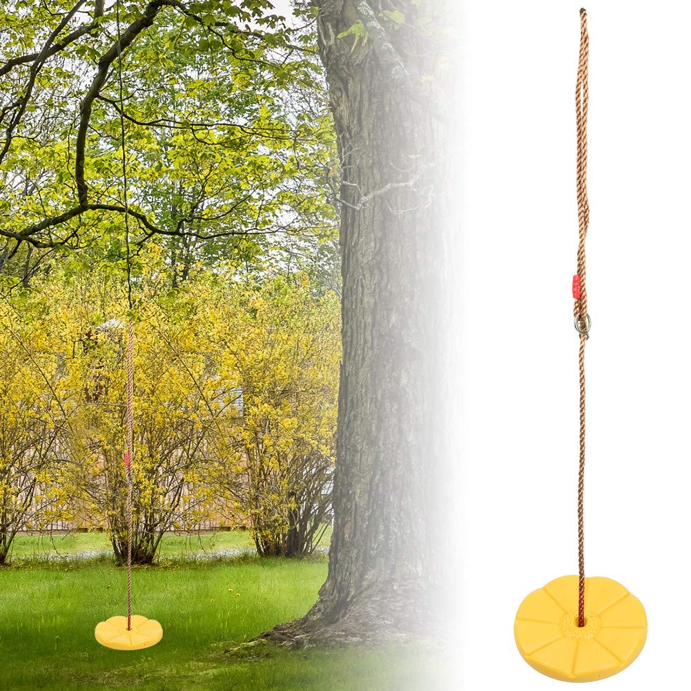 Schaukelsitz aus Kunststoff, Hochfeste Hängescheibe, Sitz mit Einzigartigem Reibungsdesign und Erhöhter Sicherheit, Ideal für den Innen- und Außenbereich für Garten, Terrasse, Balkon,