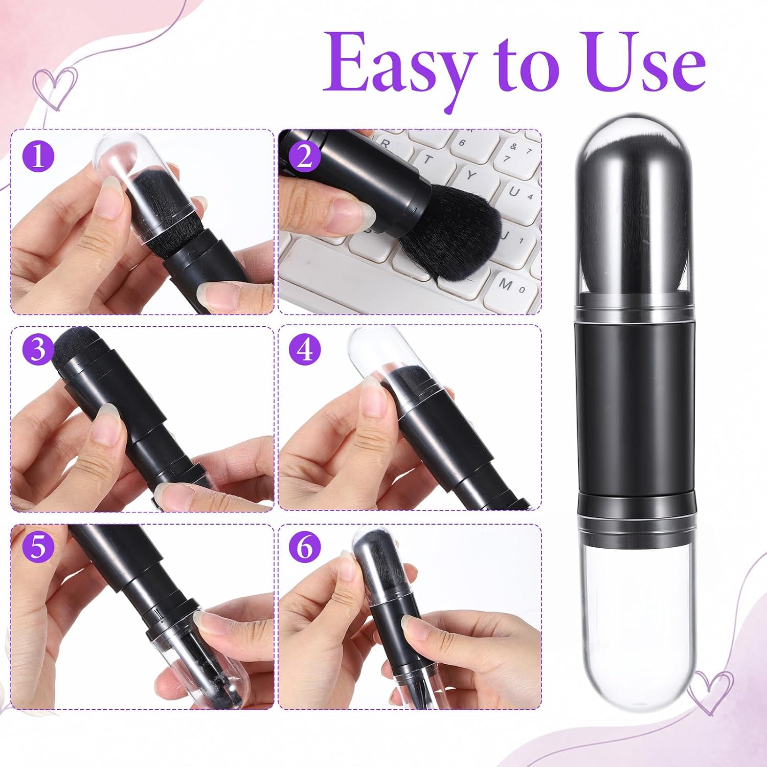 4 PCS Mini Duster for Desk, Small Duster Brush for Keyboard Cleaning
