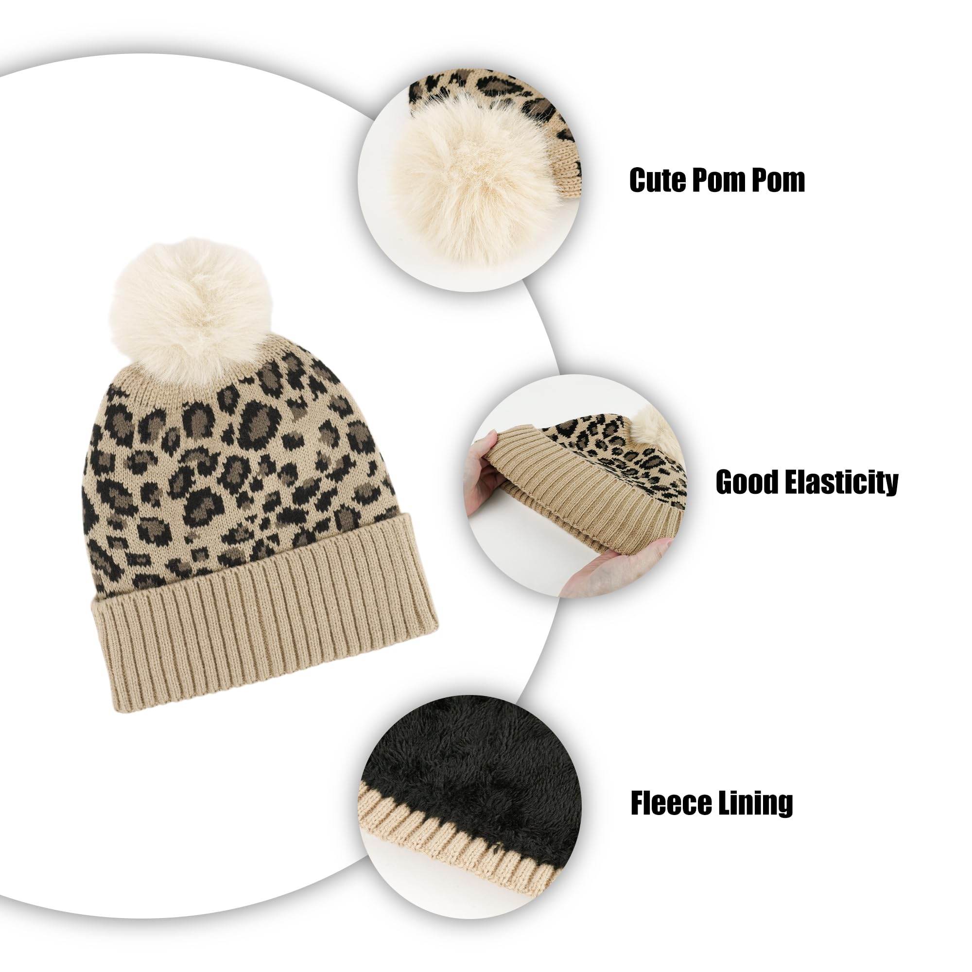 Conjunto Bufanda y Gorro y Guantes Mujer 3 en 1 Térmico Invierno