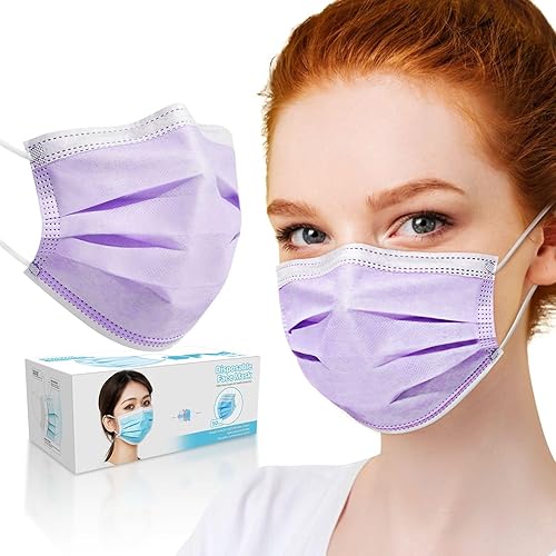 Miniatura 8 de 50 unidades de máscara desechable con filtro de 3 capas no médica respirable con cinta elástica para las orejas