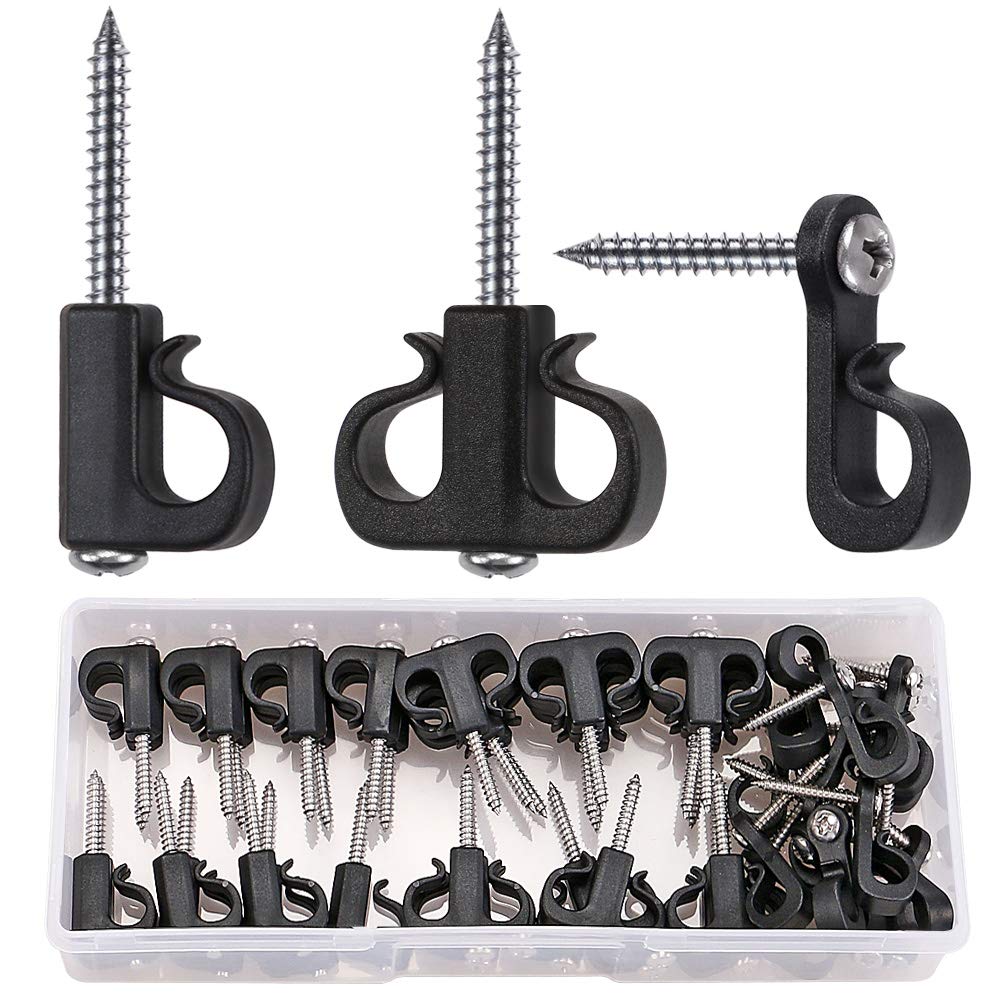 BeneLabelPack of 45 Q-Hanger, Christmas Lights Hanger Hooks Easy Release Outdoor Wire and Fairy Lights Christmas Light House Garage New Year Party Led Fairy Lights