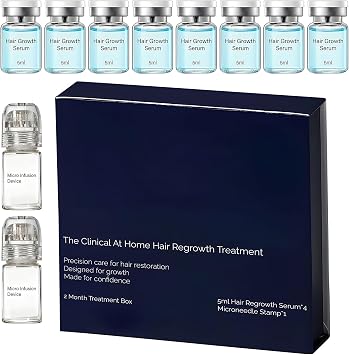 Hair Growth Solution 5ml - Scalp Stimulator with Needles Nourishing | Anti Hair Loss Density Spa for Men and Women Home Travel Healthy Revitalized Hair