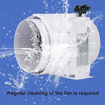 3 inch Inline Booster Duct Fan 6W with Variable Speed Controller Ventilation Cooling Exhaust Fan Low Noise Energy Efficient Blower Can Fan for 3D Printer Bathroom Kitchen(3in, White)