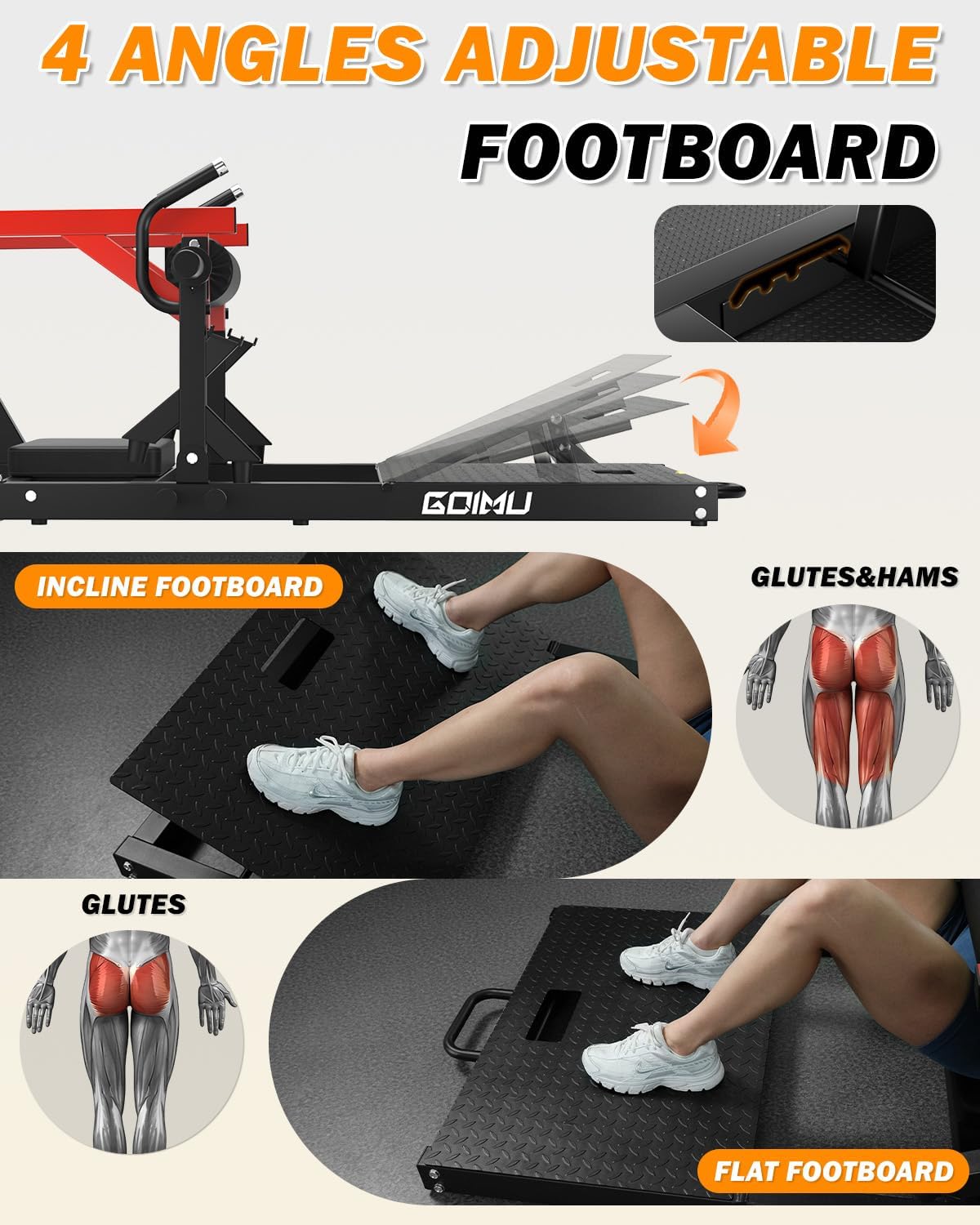 HT01 Hip Thrust Machine, 800LBS Plate-Loaded Glute Drive with Band Peg, Heavy Duty Glute Bridge Machine with Weight Holder, Butt Exercise Equipment for Glute Muscles Building