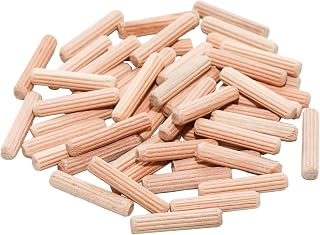 50 Pcs Wooden Dowel Pins,Hardwood Dowel Pegs for Furniture Renovation, Cabinets and Crafts(5x30mm)