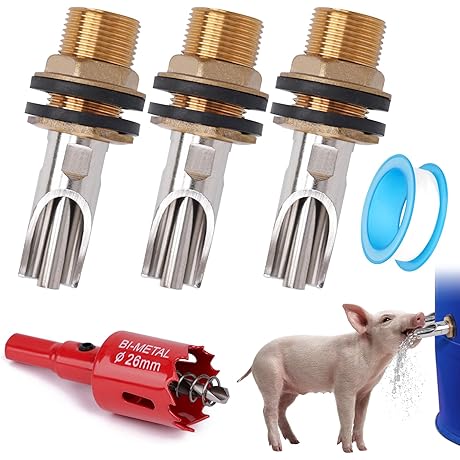 Automatic Pig Waterer with Stainless Steel Nipple and Brass Tank Connector for...