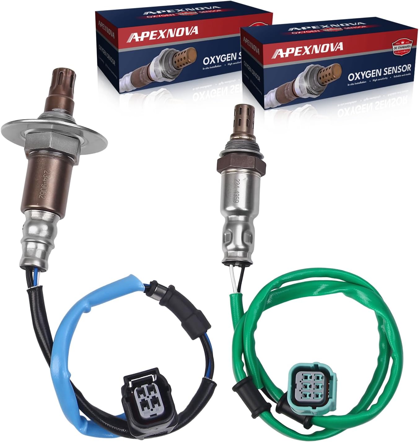 A-PEXNOVA 2PCS O2 Oxygen Sensor Upstream Downstream Compatible with Honda CR-V CRV EX EX-L LX 2.4L L4 2007 2008 2009