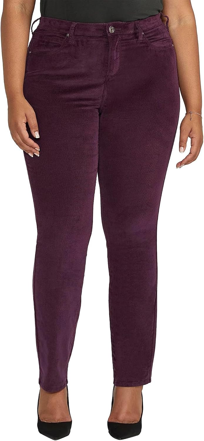 JAG Women’s Plus Size Ruby Mid Rise Straight Leg Pants-Legacy