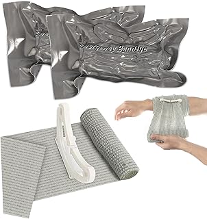 2 Stück Israeli Bandage Tourniquet Emergency Elastischen Bandagen Militär Bandage 4" Taktische Tourniquets First Aid Wound Haemostatic Bandage für Outdoor-Sport, Camping, Wandern, Klettern (4 Zoll)