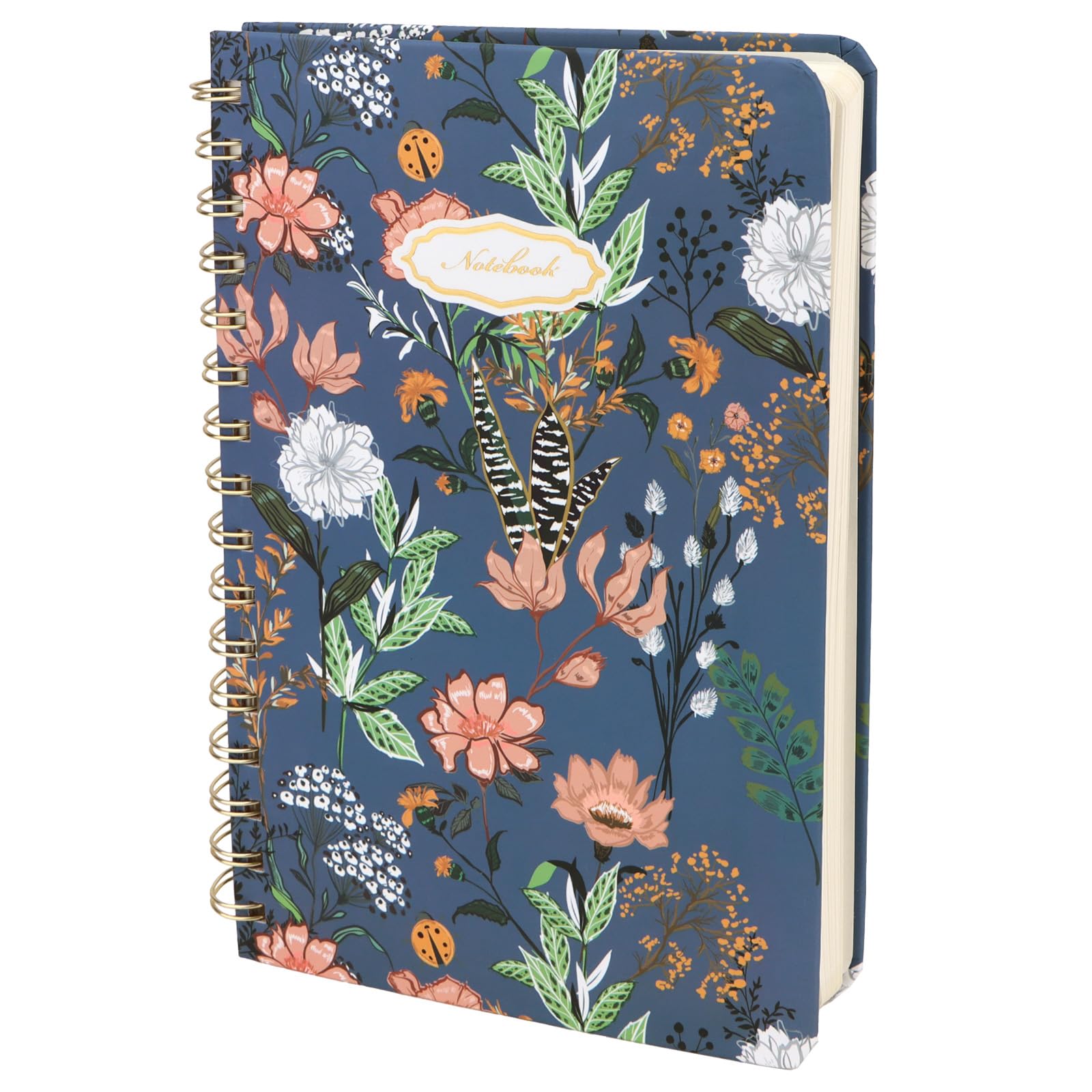 Srotmirw Floral Spiral Notebook A5 Hardcover Journal with Lined Pages for Writing Notes