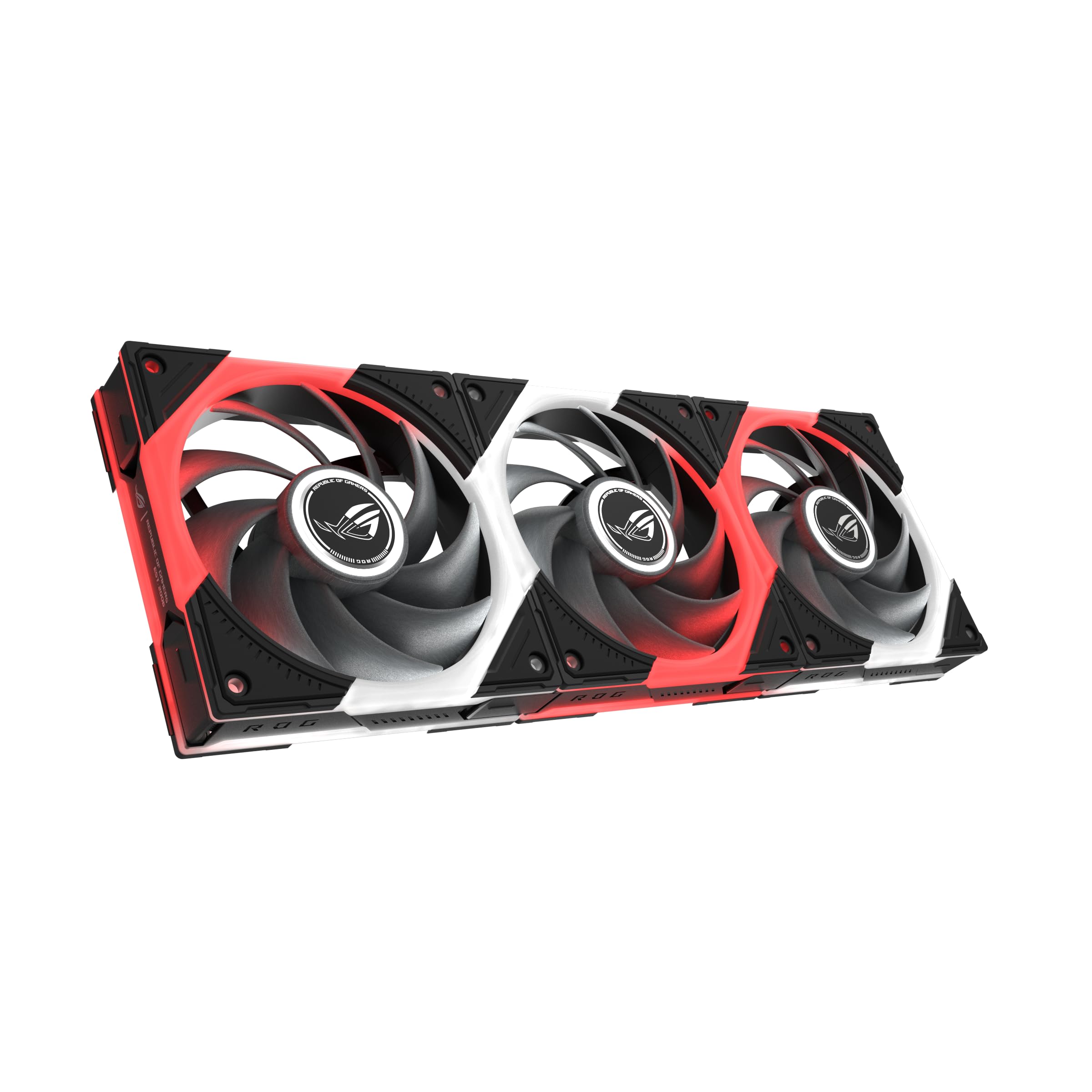 ASUS ROG Eurux GR120 ARGB PWM Lot de 3 ventilateurs PWM de 120 mm, 2600 tr/min, chaîne en marguerite brevetée, éclairage personnalisé, moyeu de ventilateur