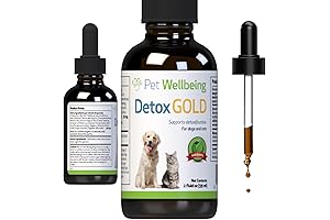 Pet Wellbeing Detox Gold for Dogs with Cancer - Gentle Detoxification &...