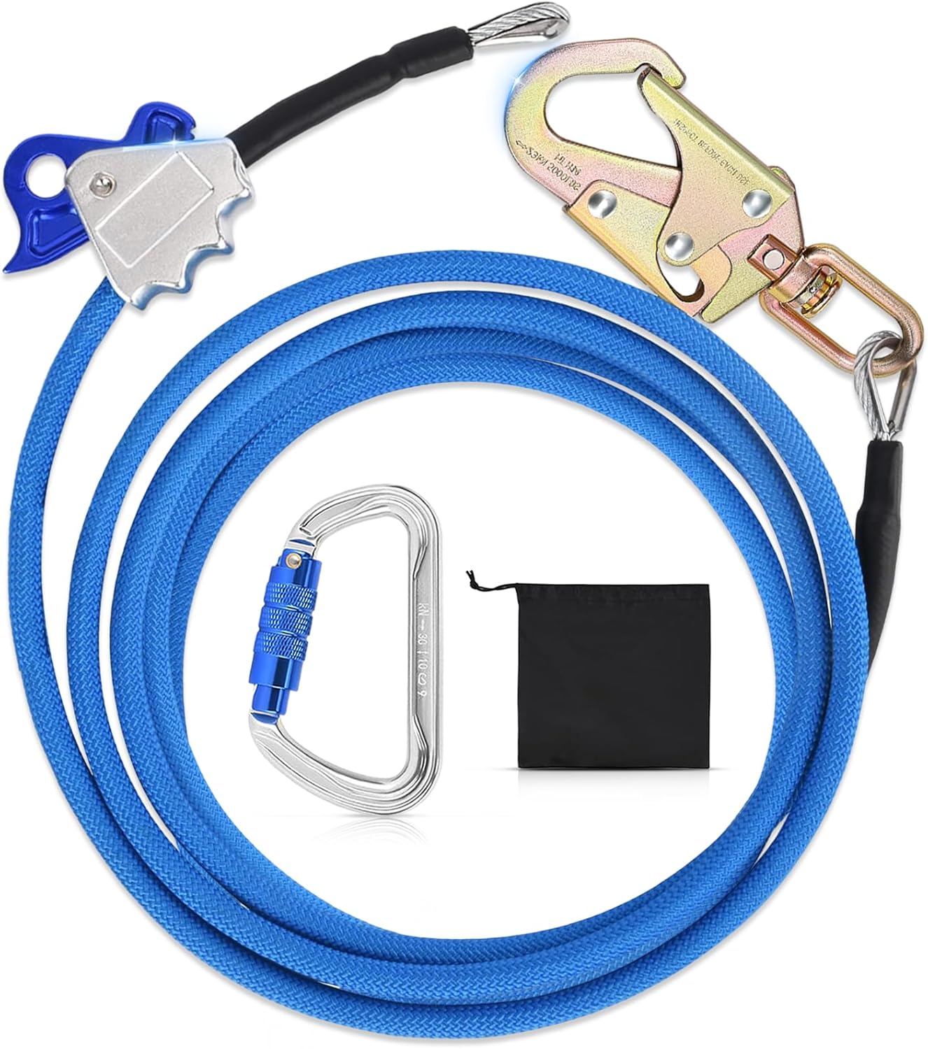 1/2” x 12ft Steel Core Flip Line Kit for Arborists | Low Stretch & Cut Resistant