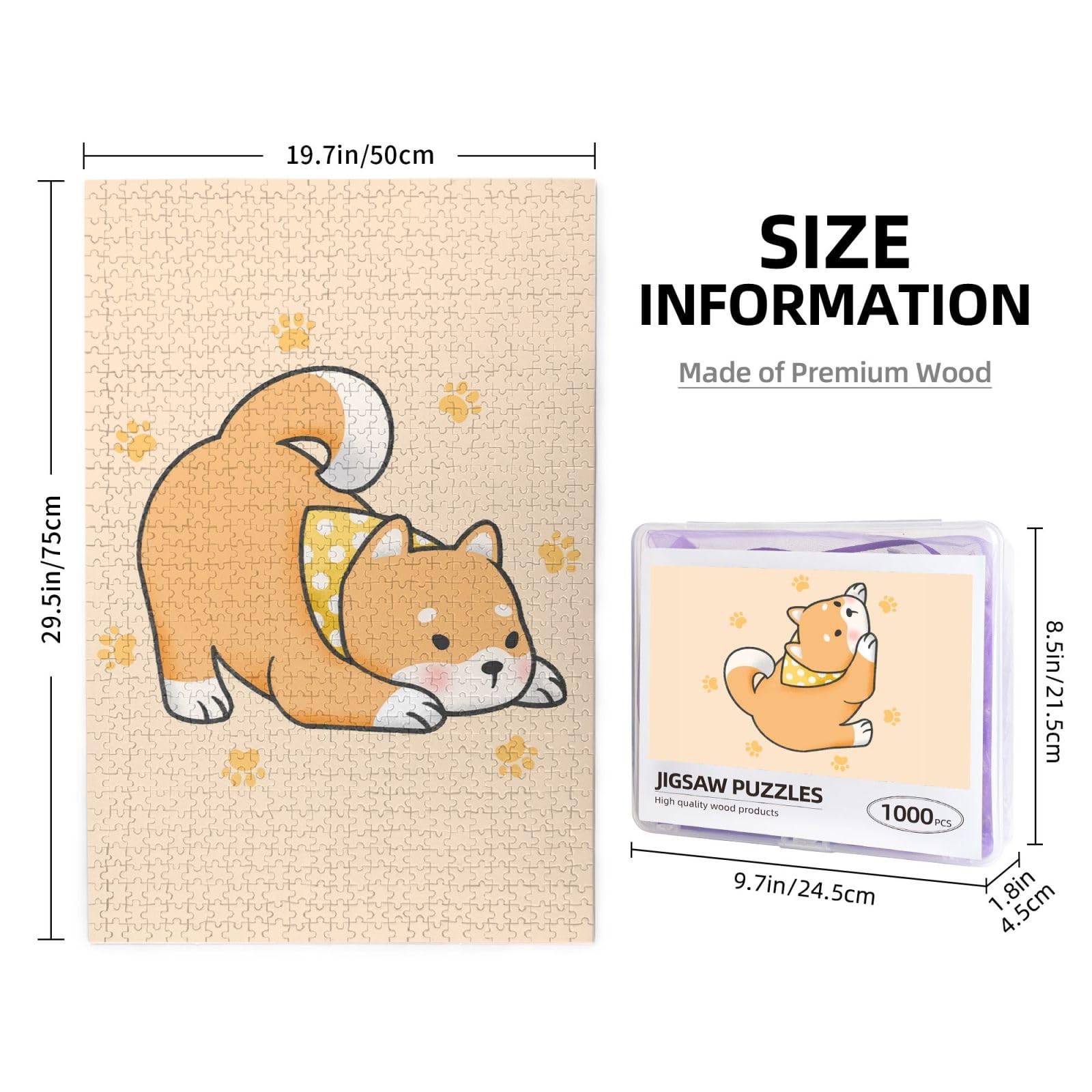 Amazon.co.jp: 1000ピース ジグソーパズル かわいい 柴犬 萌え 木製 50