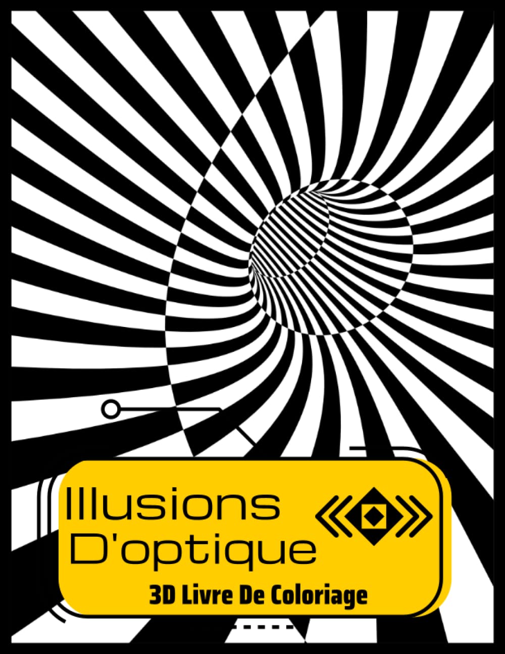Livre De Coloriage Illusions D'optique In Textu - 30 Motifs, Papier 200 G/m², Reliure Spirale, Pour Adultes