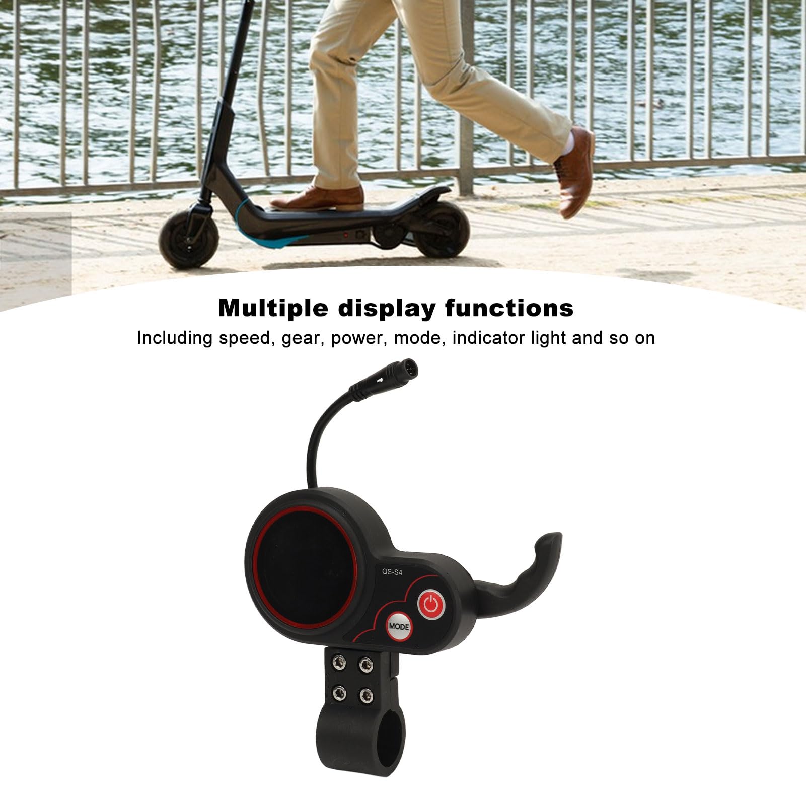 Ejoyous Vélo électrique LCD Display 6 Broches, écran E Scooter LCD Mètre Affichage avec Grand écran rétroéClairé Clair Connecteur étanche, pour Guidon 22.2mm Vélo électrique Ejoyous Vélo électrique LCD Display 6 Broches, écran E Scooter LCD Mètre Affichage avec Grand écran rétroéClairé Clair Connecteur étanche, pour Guidon 22.2mm Vélo électrique