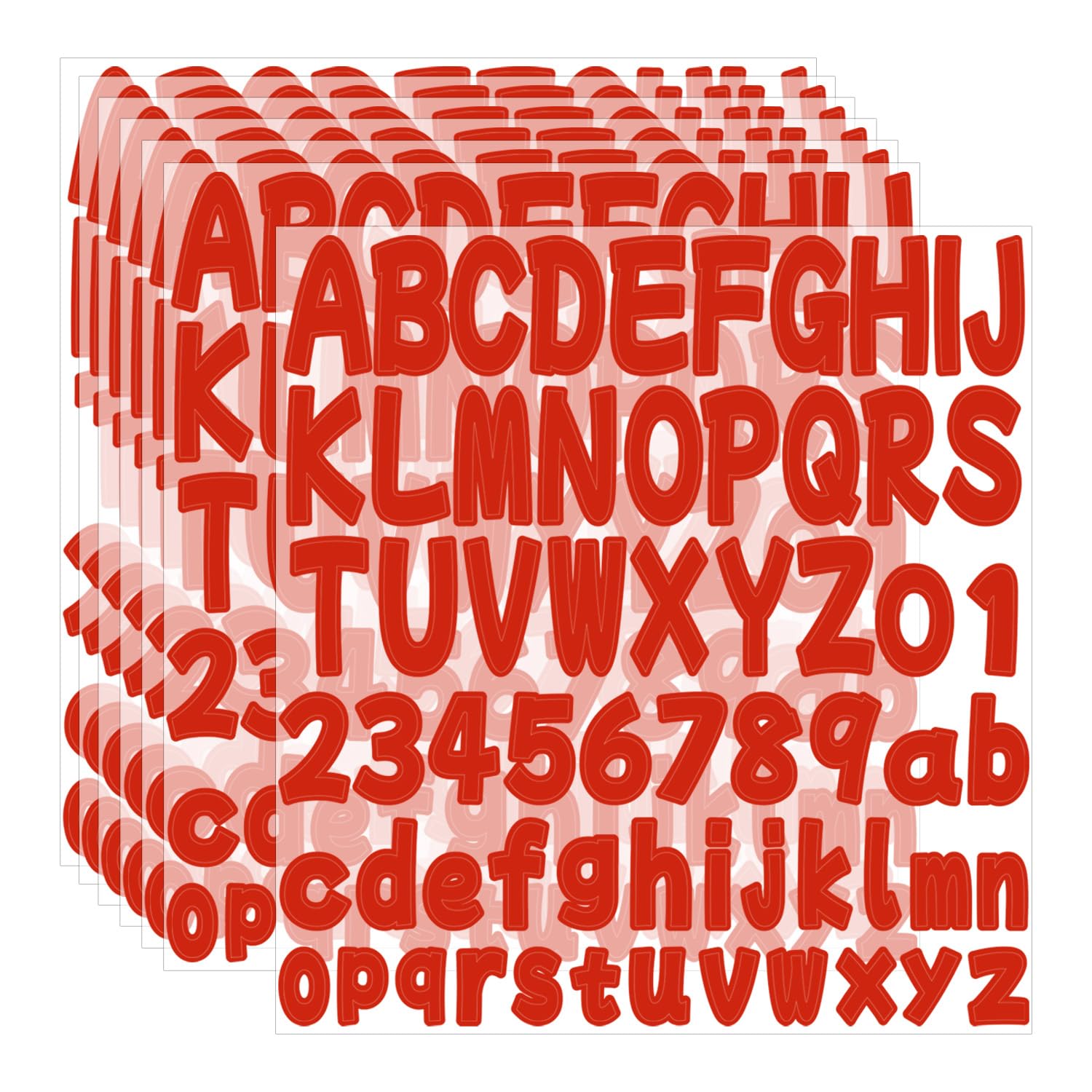 WANGHENG Letter Stickers 1.5 Inch,16 Sheets Alphabet Stickers,Vinyl Self Adhesive Waterproof Scrapbook Letter Stickers,for Notebook,Labels,Scrapbooking Crafts,DIY Crafts Art Making（Red）