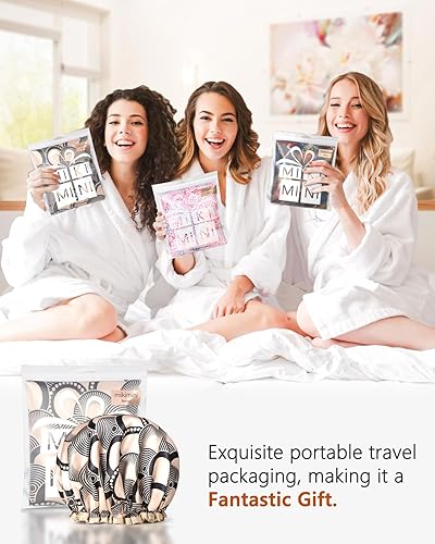 Miniatura 7 de mikimini Gorro de ducha grande para mujer, de pelo largo, champán, con encaje, doble capa, impermeable, reutilizable, lavable, de alta calidad