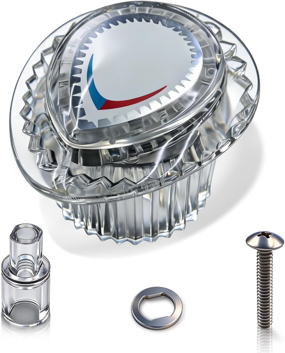 96797 Shower knob Replacement for Moen Chateau Collection Tub and Shower Faucet Knob Handle Kit Include Screws Chrome Knob Insert