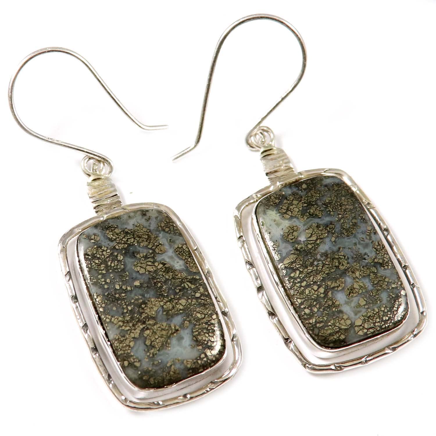 Goyal Impex Women Marcasite Drop/Dangle Earring Solid 925 Sterling Silver Gemstone Jewelry ER03