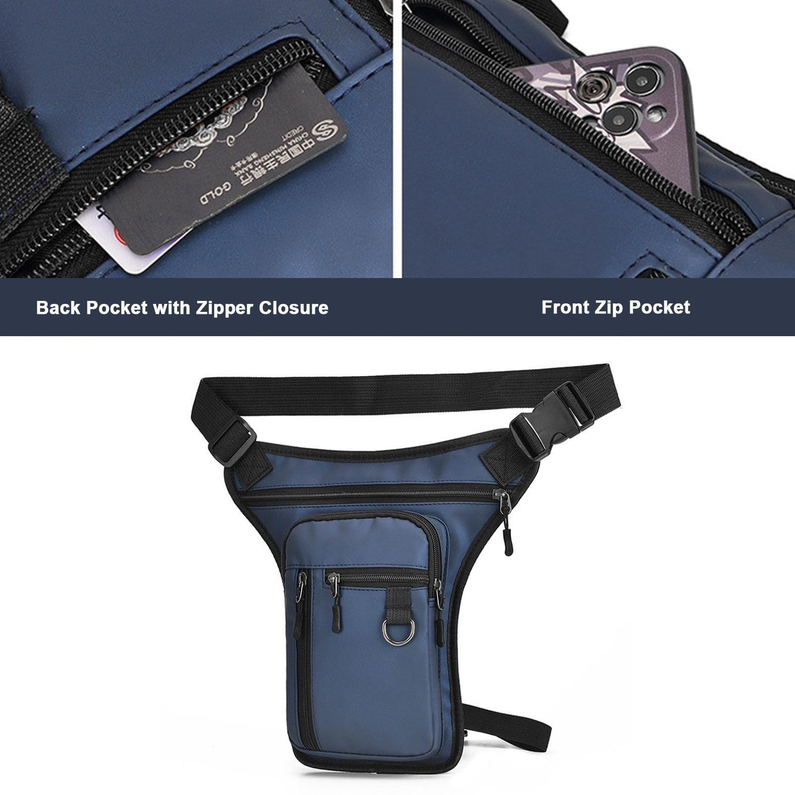Drop Leg Bag Motorcycle Thigh Bag for Men Women Waist Pack Multifunctional Thigh Waist Fanny Pack Drop Leg Bag for Cycling Riding Travel Outdoors Motorbike Bag - Image 5