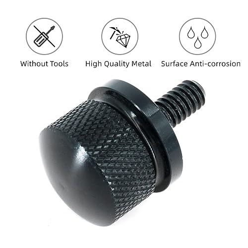 Miniatura 6 de Americruise - Tornillo negro para asiento de motocicleta Harley Dyna, Sportster, Softail, Fat Boy, Touring Street Glide, Electra Glide, Road King