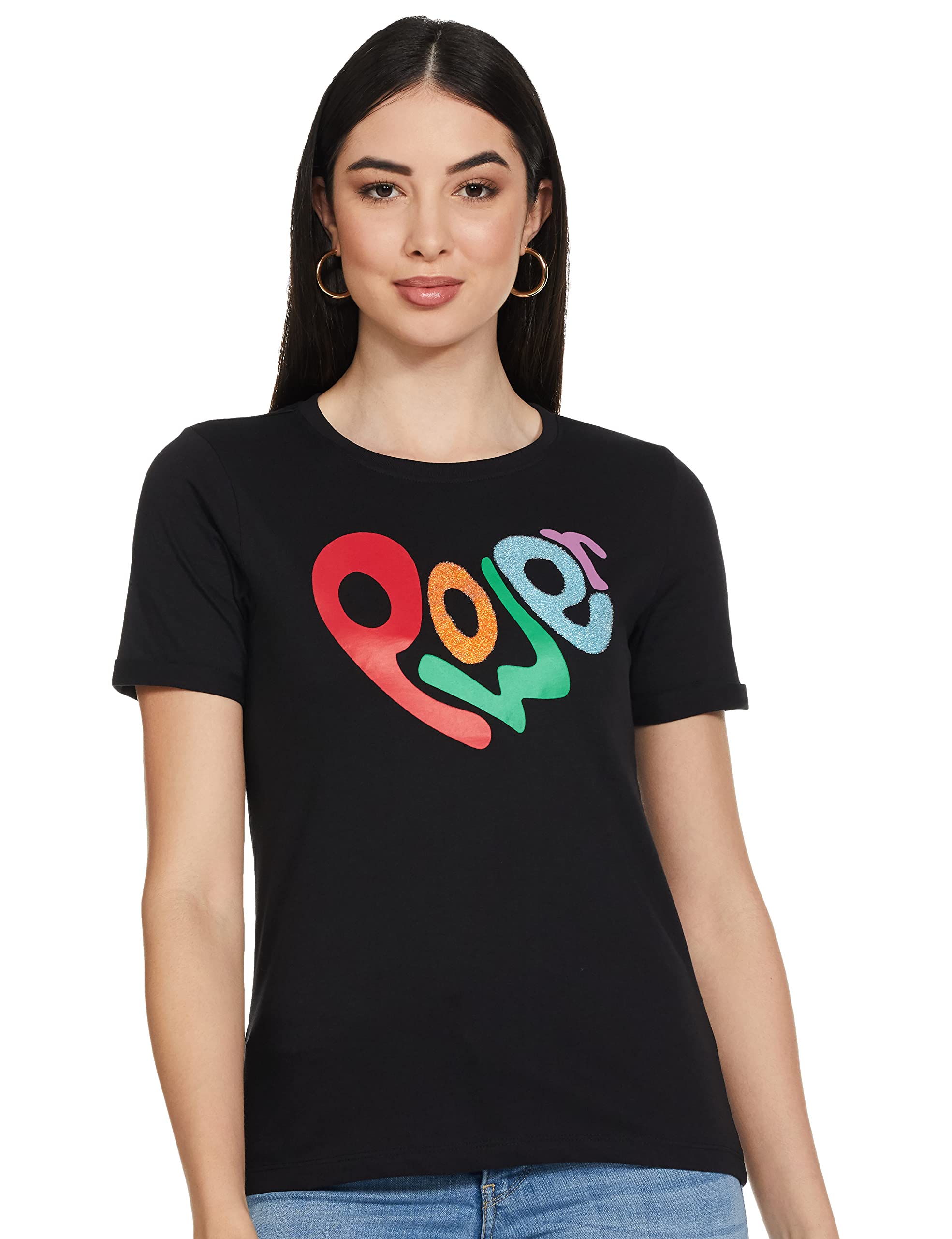 max Women Cotton Graphic Printed Round Neck Regular Fit T-Shirt-picture-18