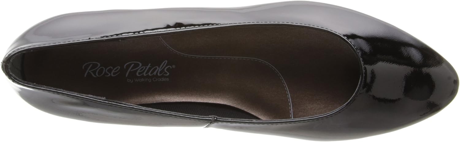 Rose Petals Women's Butter 2 Ballet Flat,Black Soft Patent,6.5 N US