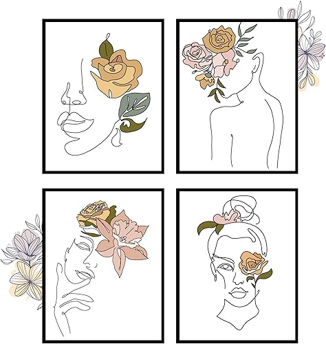 Insire Arte de pared feminista, póster, arte de línea sin marco (8 x 10)