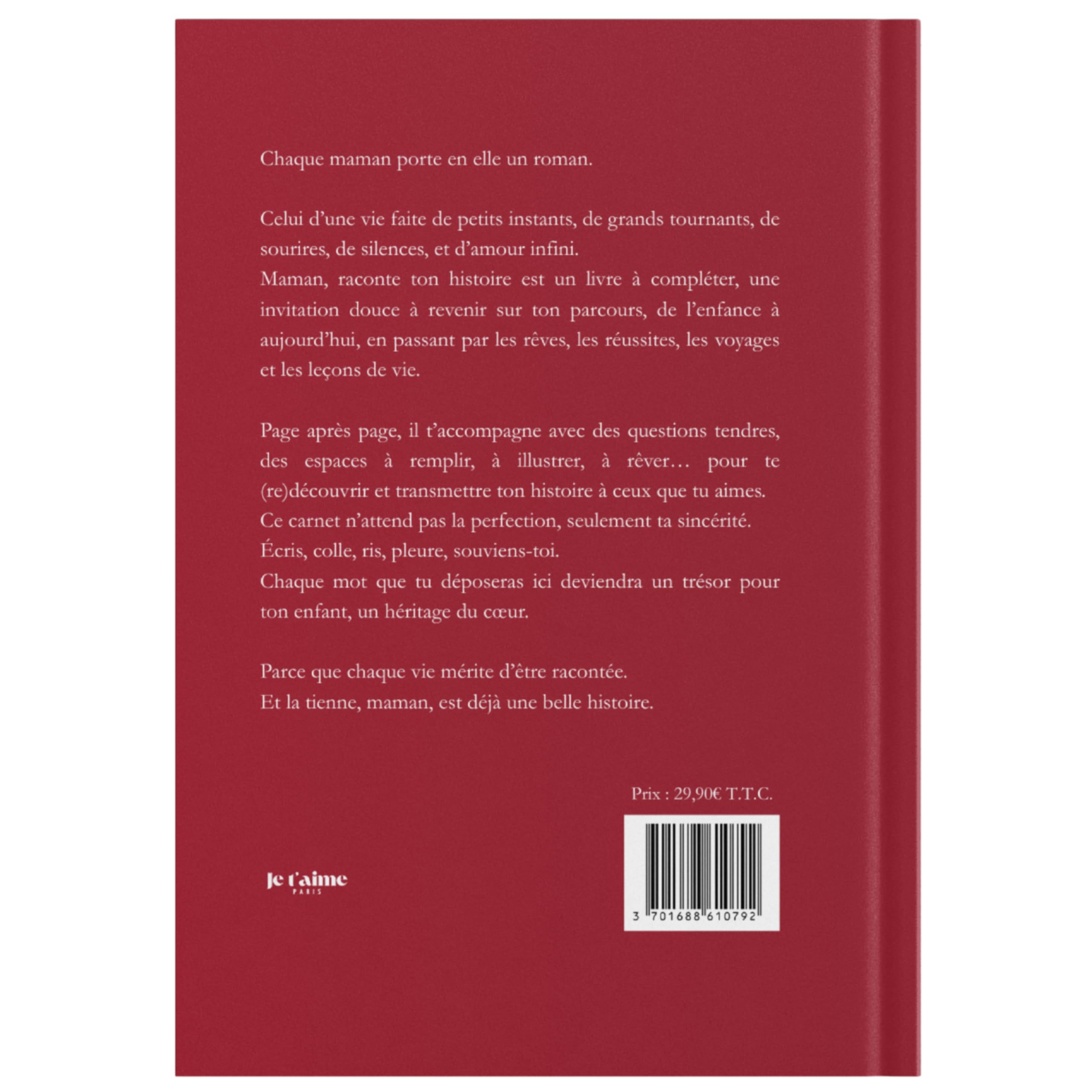 Maman, raconte-moi ton histoire, Livre à compléter pour maman, Journal de souvenirs avec questions guidées, Cadeau Fête des Mères, anniversaire, Noël