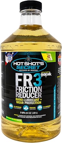 Hot Shot's Secret Reductor de fricción FR3 64oz. Aditivo de aceite sintético Protege el motor y mejora el rendimiento, modificador de fricción para