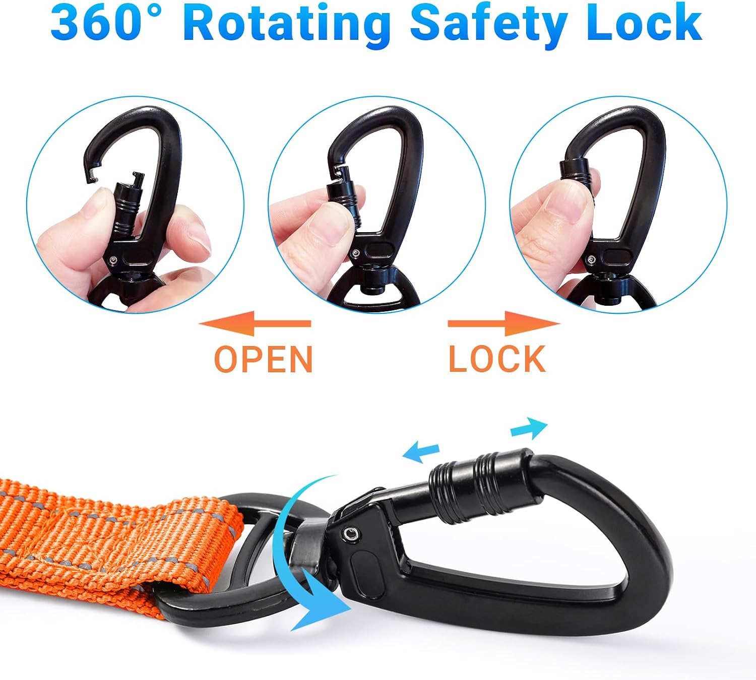 Tactical Dual Handle Bungee Dog Leash Medium Large Dogs