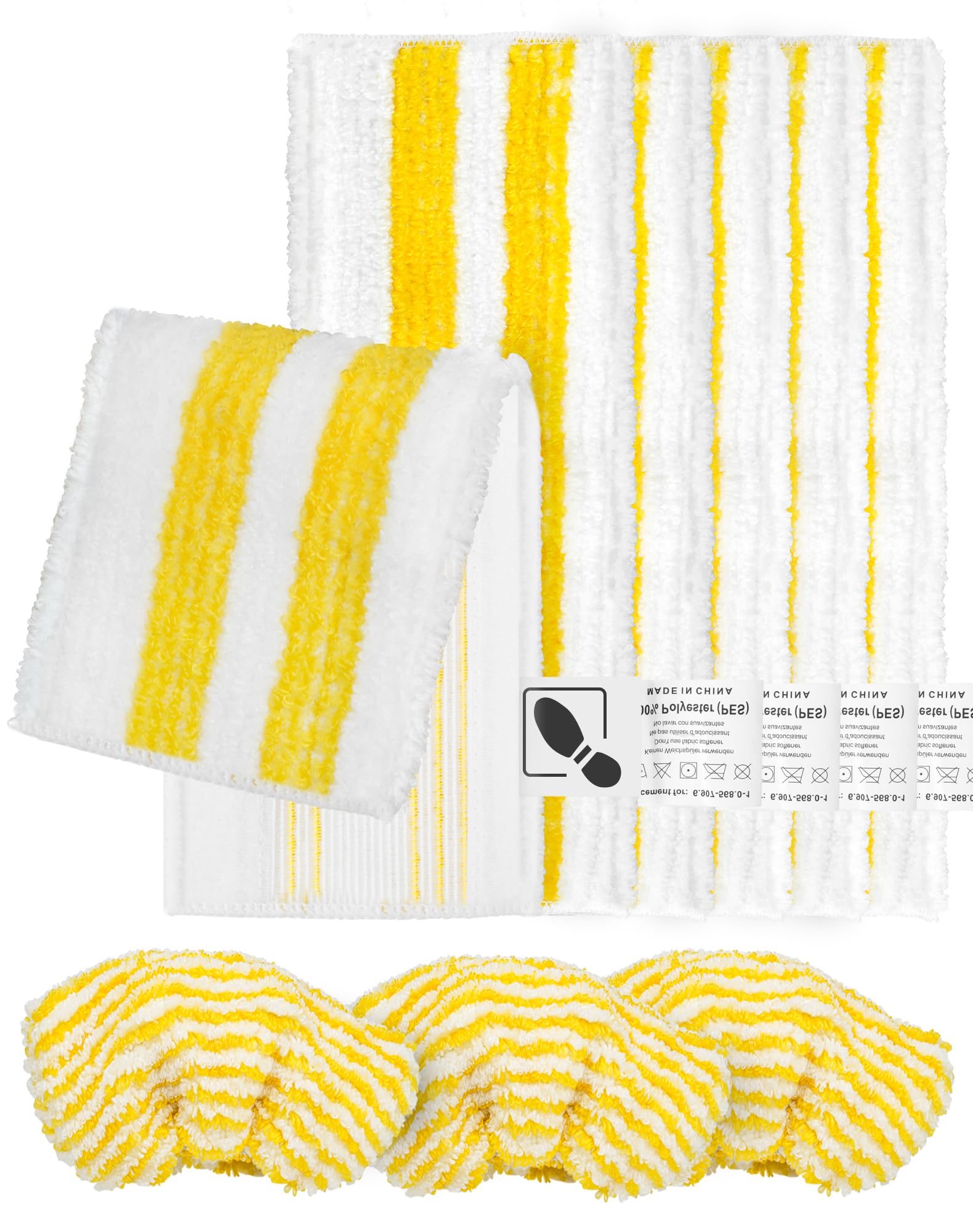 9 Pièces Accessoires pour Kärcher SC2 SC3 SC4 SC5 Inclus 6 Microfibre Serpillères pour sol et 3 Bonnettes pour Kärcher Nettoyeur Vapeur Easyfix SC Série
