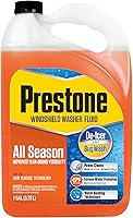 Prestone Deluxe 3-in-1 Windshield Washer Fluid - All-Season De-Icer to -27°F, Bug & Grime Remover, 1 Gallon 6-Pack