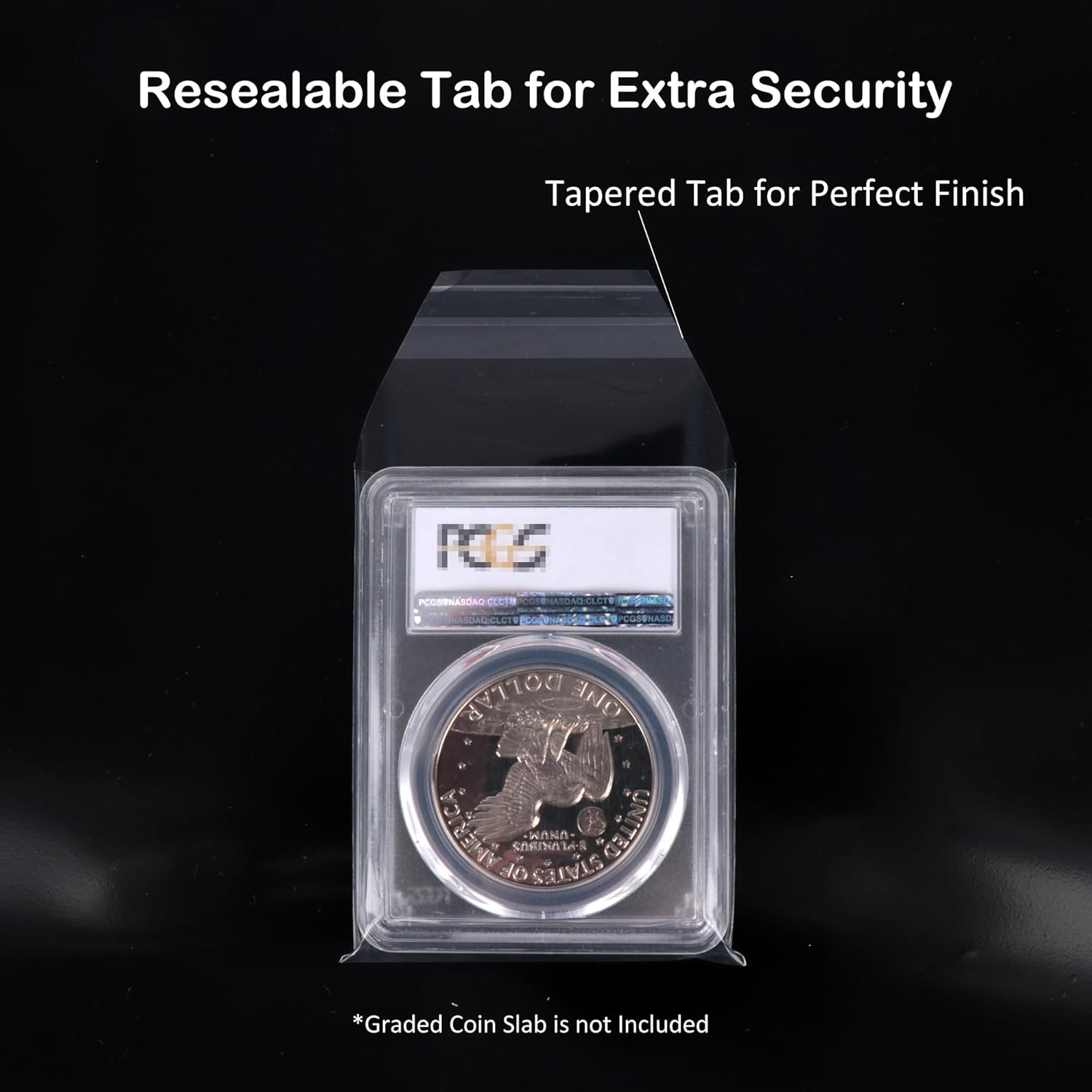 Rayvol Resealable Bags for PCGS Coins – Durable, Clear Coin Holders for Safe Storage & Organization – Perfect for Collectors and Dealer (360 Count)